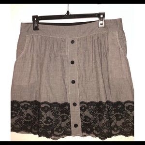 Gray Skirt w/ Black Lace💫